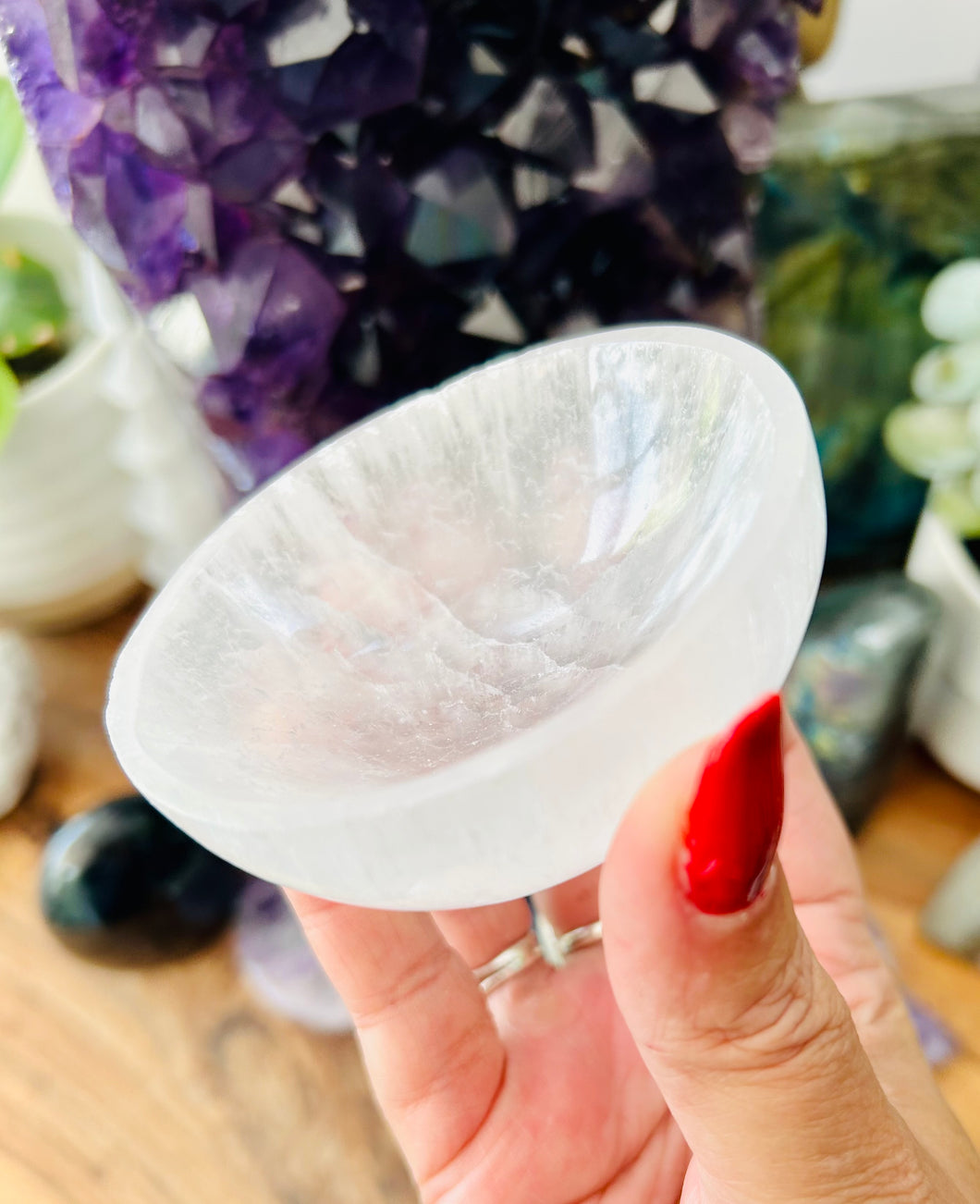 Small selenite bowl