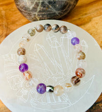 Load image into Gallery viewer, Super seven and black moonstone bracelet
