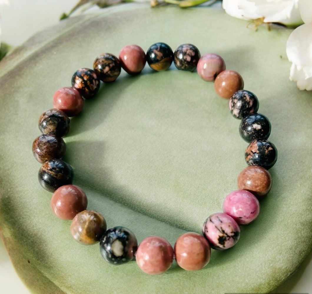 Rhodonite bead bracelets