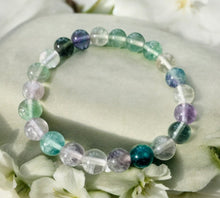 Load image into Gallery viewer, Rainbow Fluorite bead bracelets
