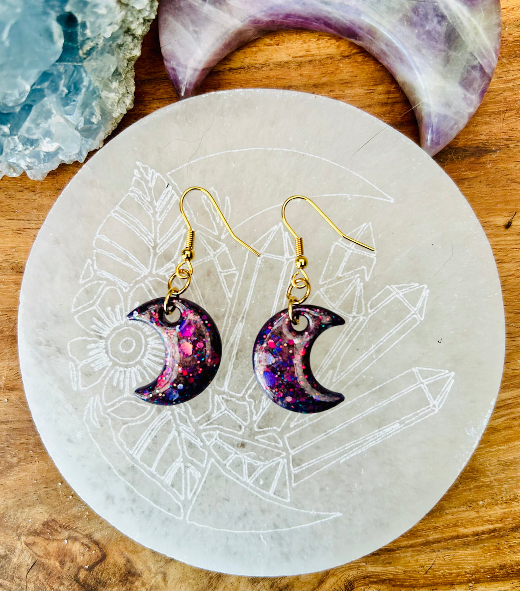 Moon phase earrings