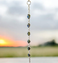 Load image into Gallery viewer, Solid silver labradorite bracelet
