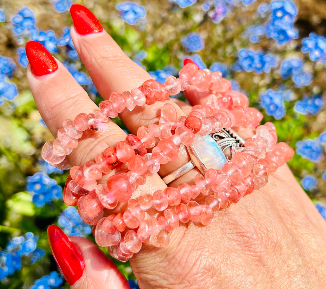 Cherry Quartz bracelets