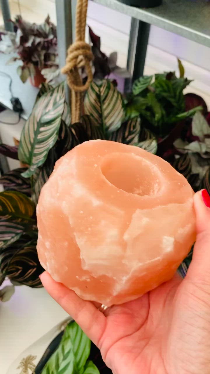 Himalayan salt T Light holder