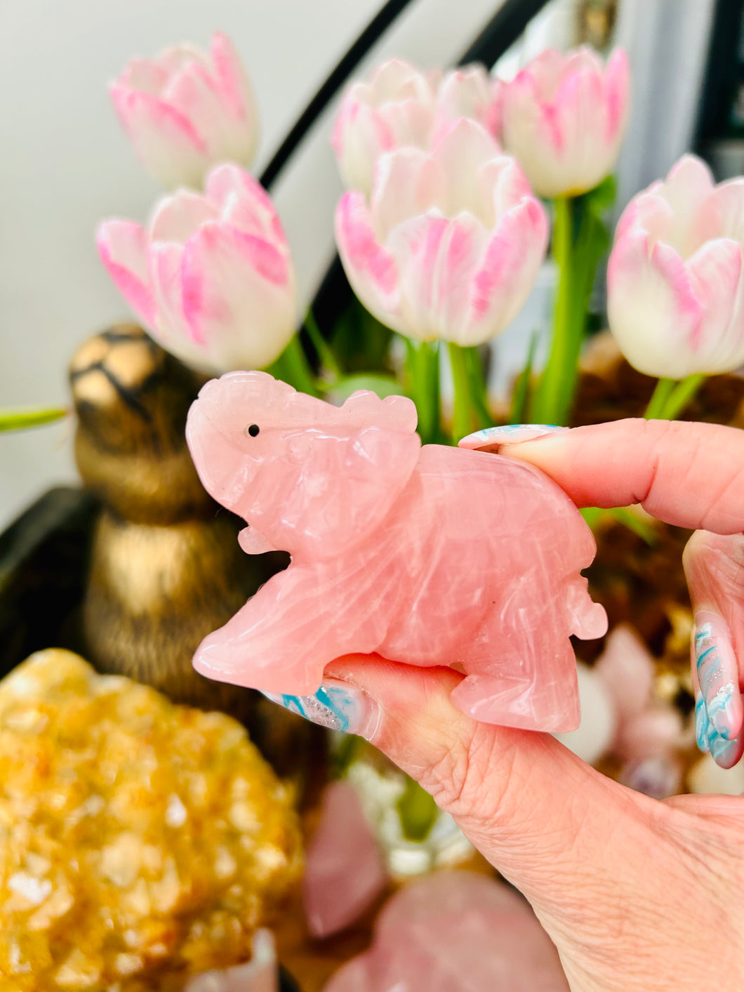 Rose Quartz elephant