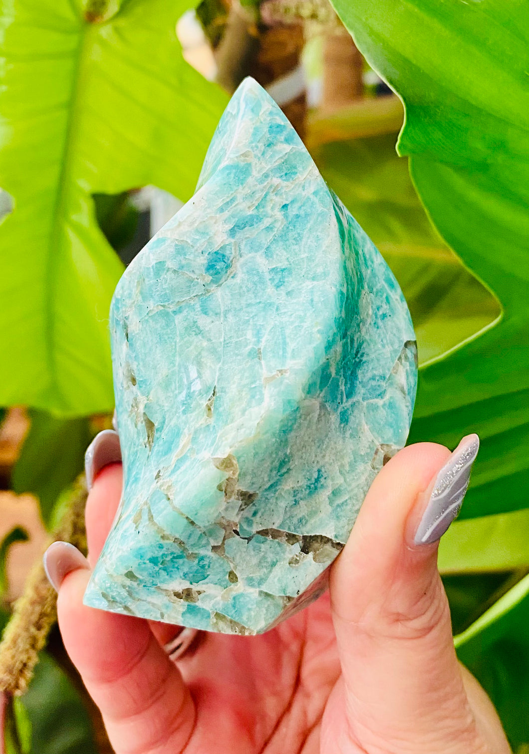 Amazonite cut base flame