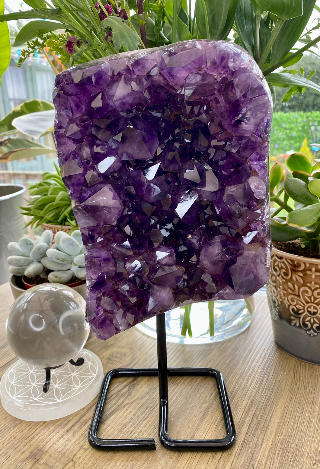 Amethyst on stand