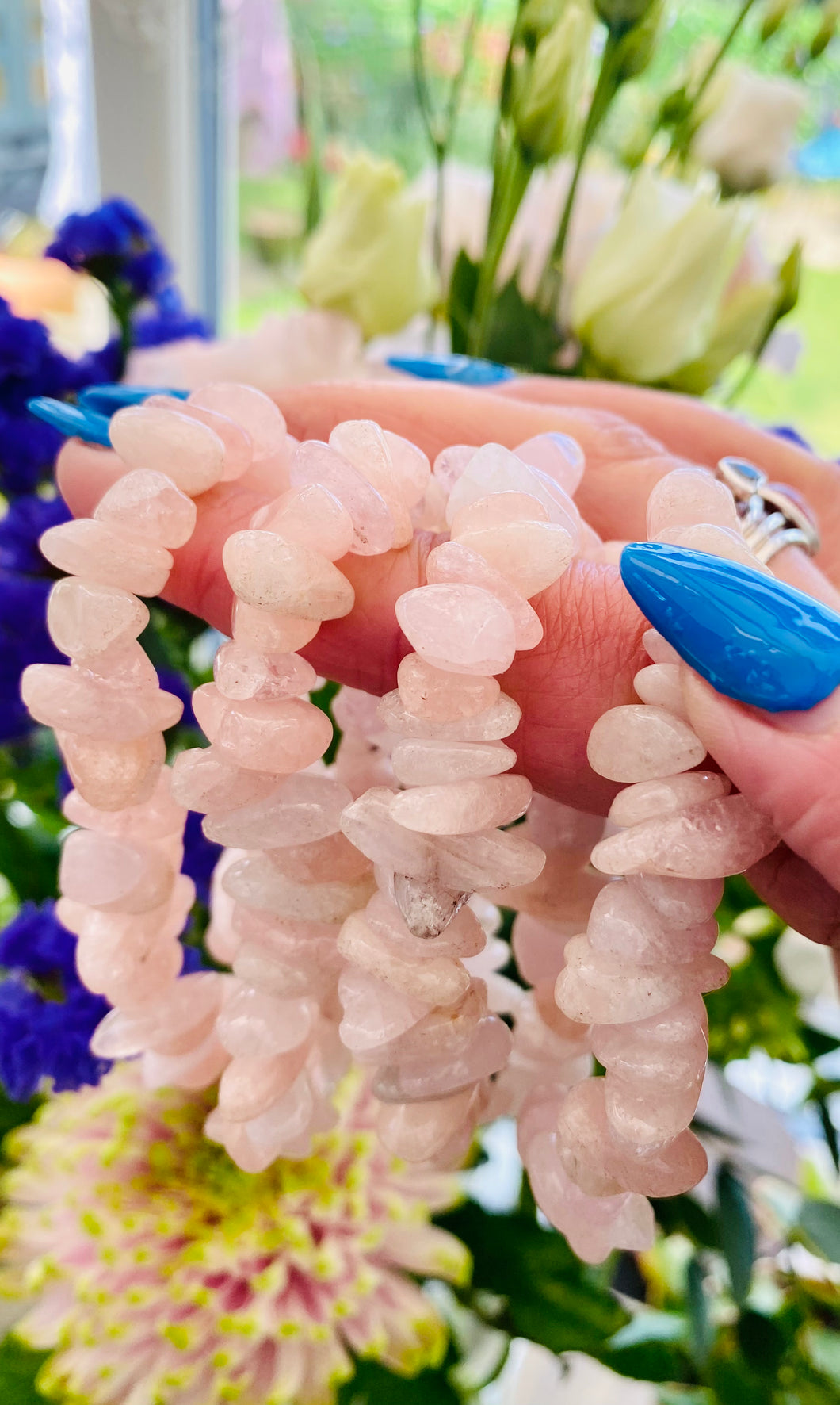 Juicy chunky Morganite bracelets