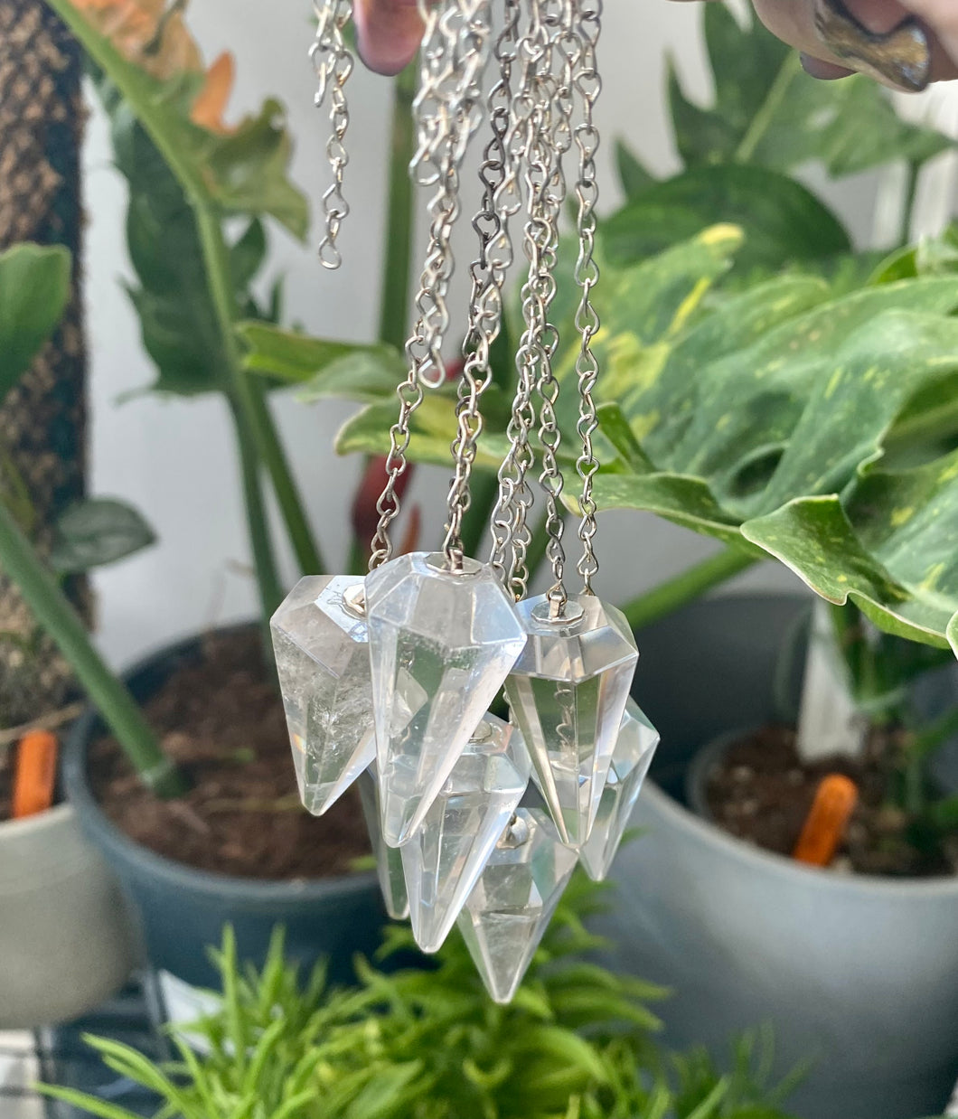 Clear Quartz Pendulums