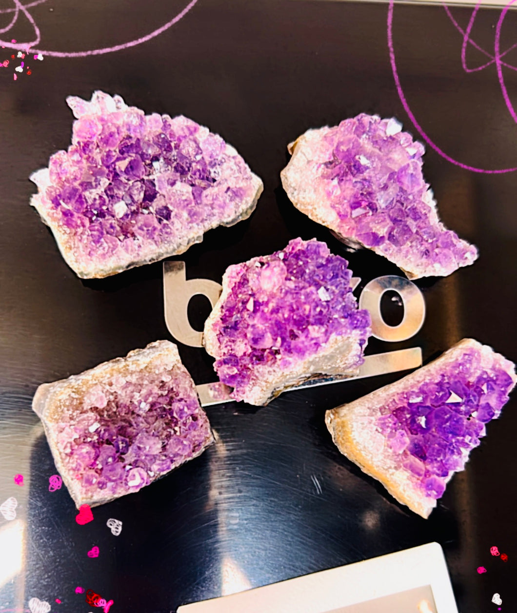 Amethyst fridge magnets