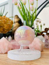 Load image into Gallery viewer, Rose Quartz aura sphere
