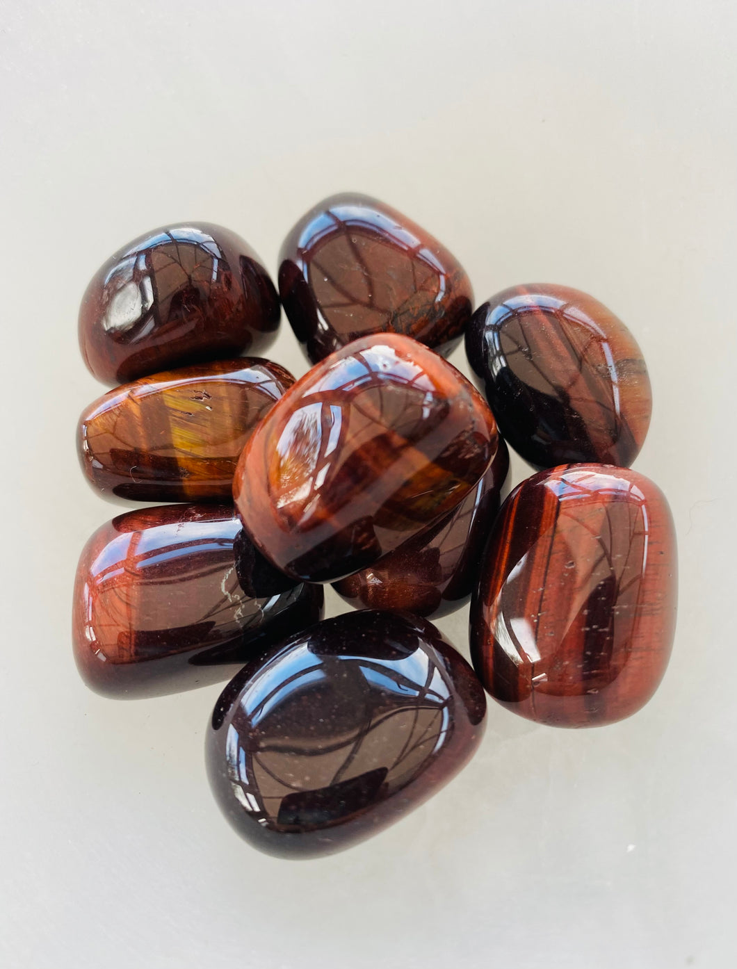 Red tigers eye tumble