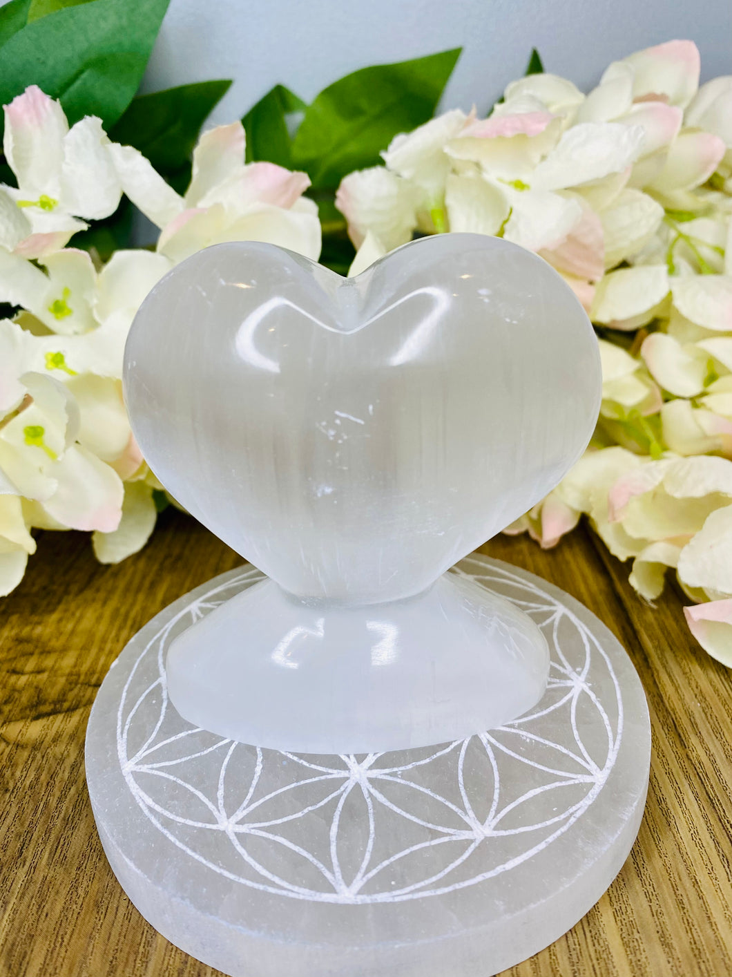 Standing Selenite Heart