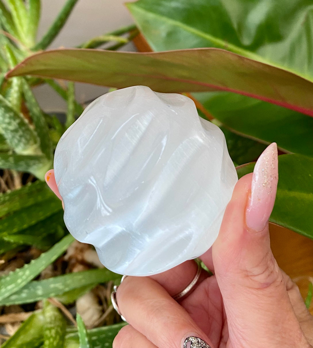 Selenite meditation ball