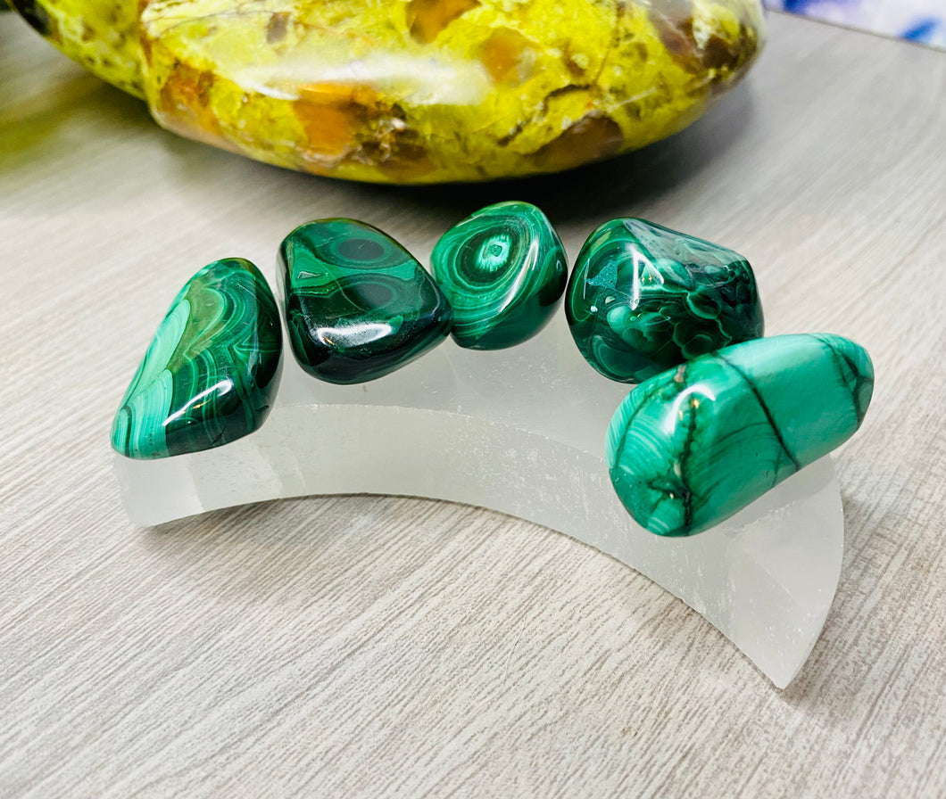 Malachite tumbles