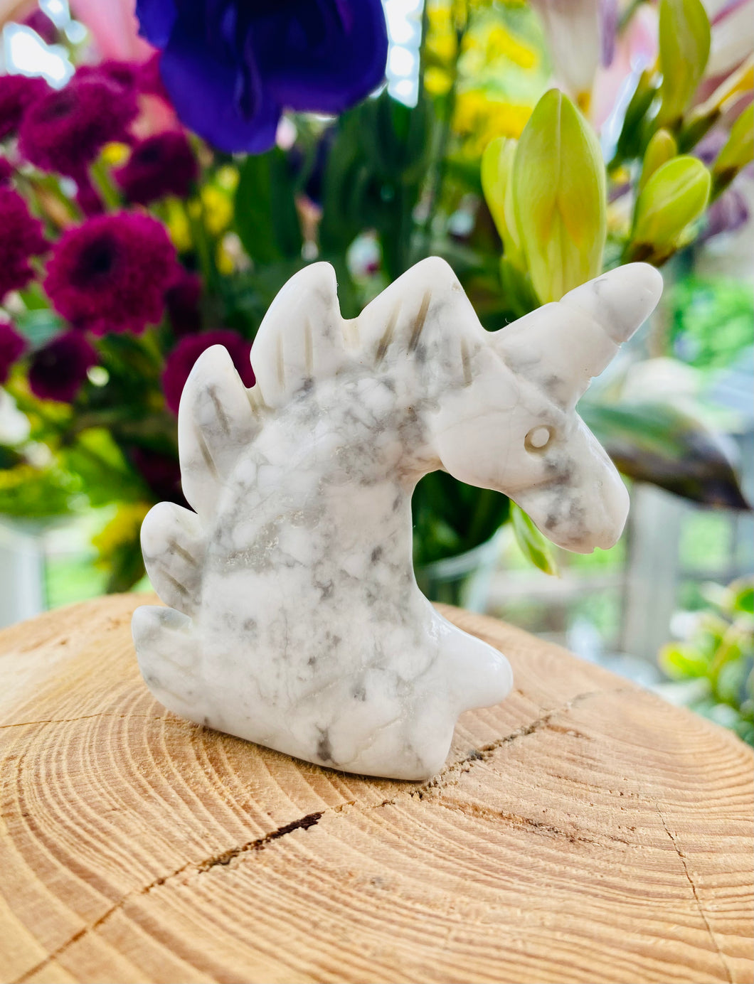 White Howlite Unicorn