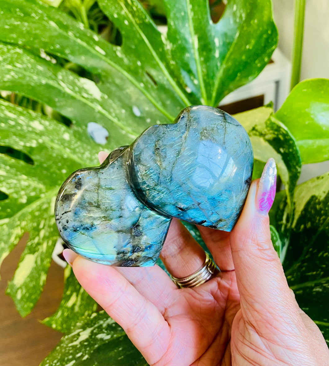 Labradorite Twin Heart