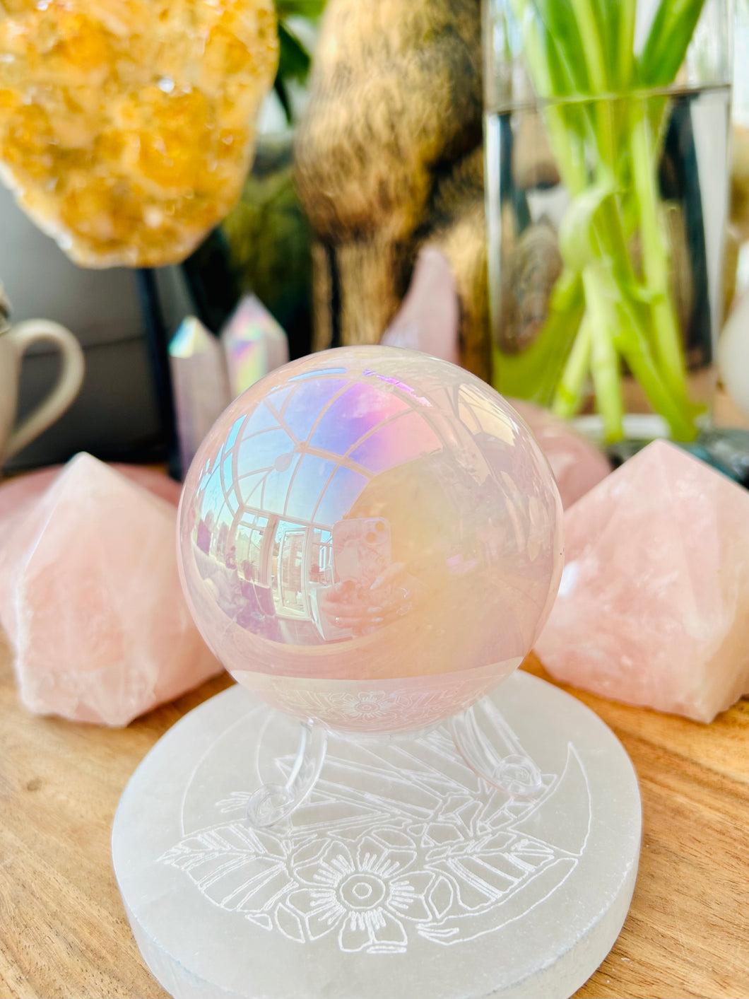 Rose Quartz aura sphere