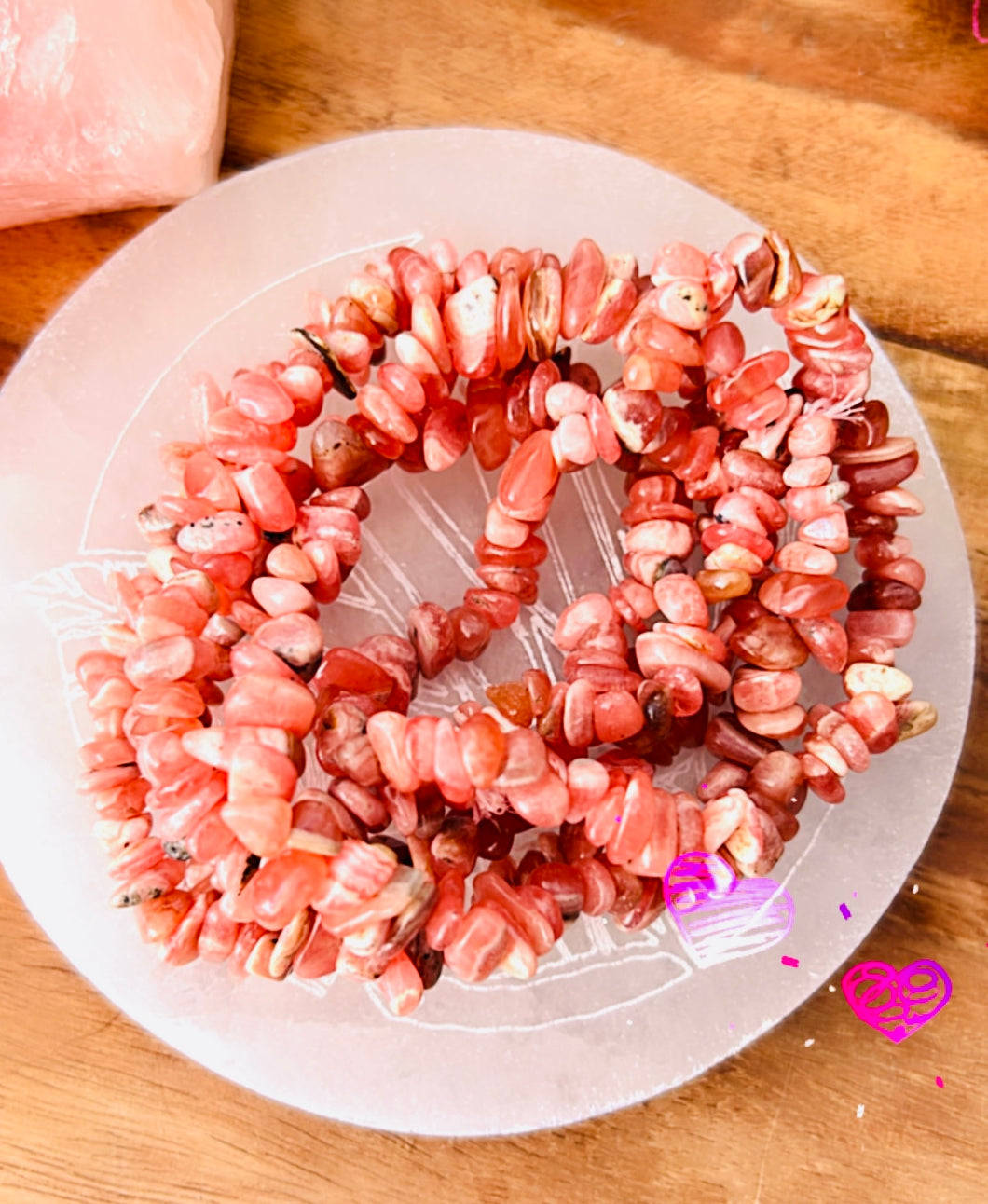 Rhodochrosite bracelets