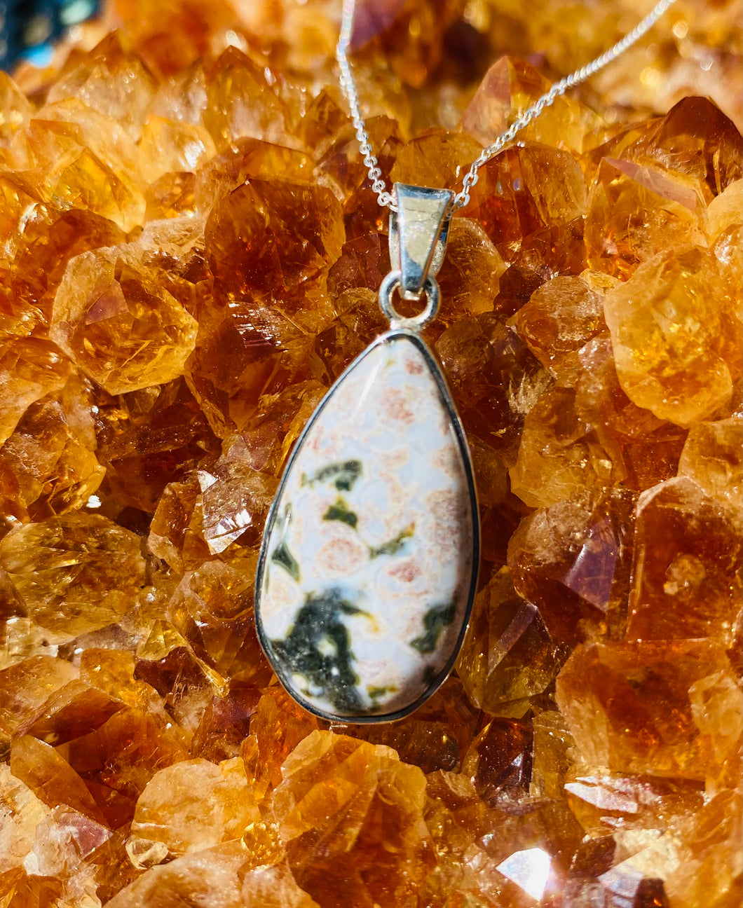 Picture Jasper sterling silver pendant