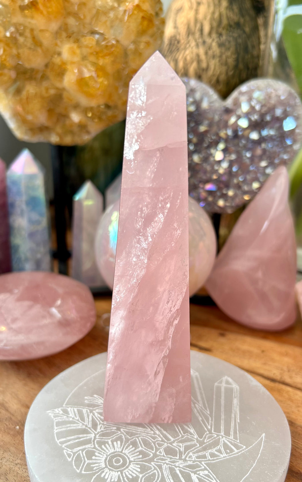 Rose Quartz obelisk