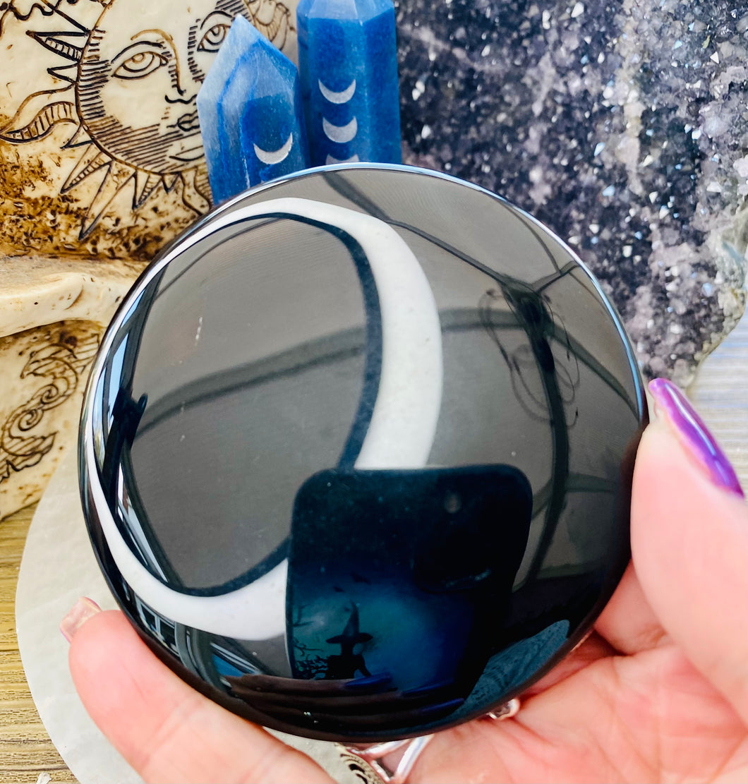 Black Obsidian Scrying Mirror